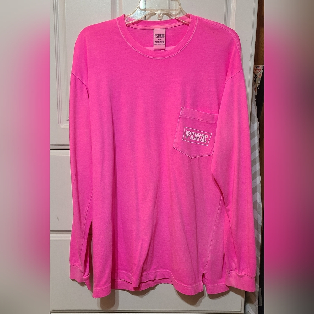 Victoria's Secret PINK long sleeve boyfriend tee sz M